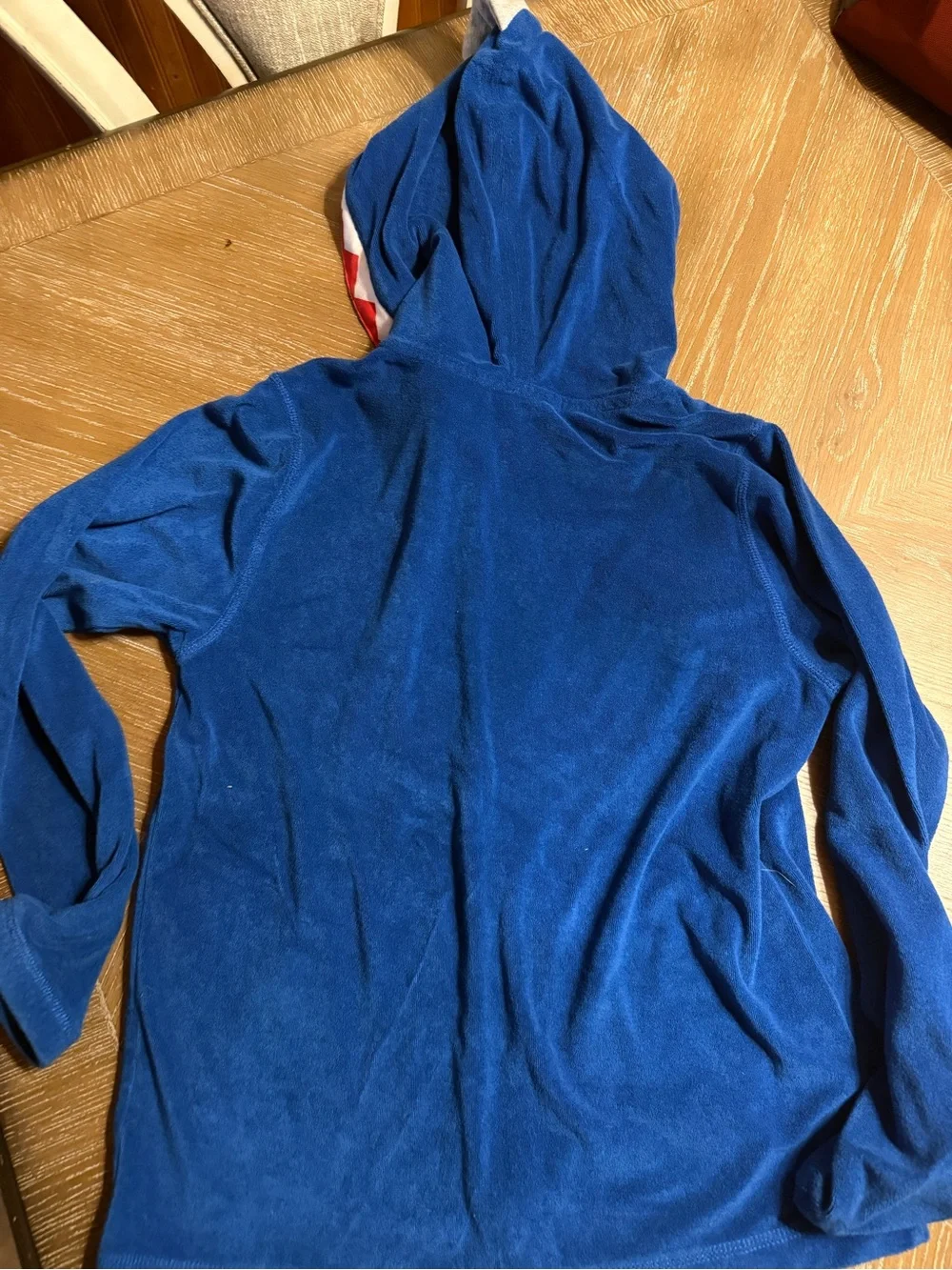Hanna Andersson Shark Hoodie In Sunsoft Terry Kids Size 12
